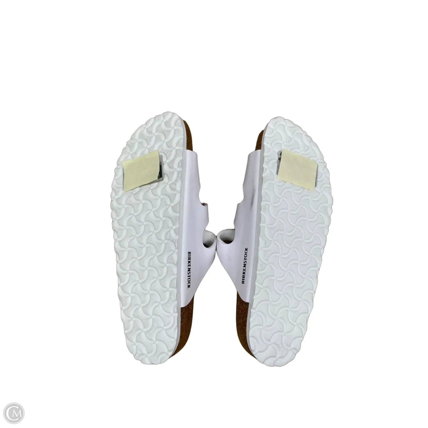 Sandals Flats By Birkenstock In White, Size: 10