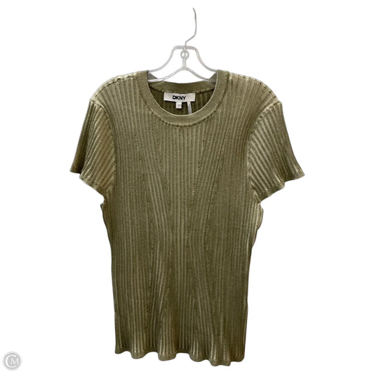 Sweater Short Sleeve By Dkny In Green, Size: Xl