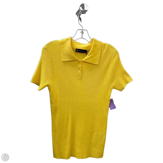 Sweater Short Sleeve By New York And Co In Yellow, Size: Xl