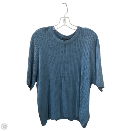 Sweater Short Sleeve By Halogen In Teal, Size: 2x