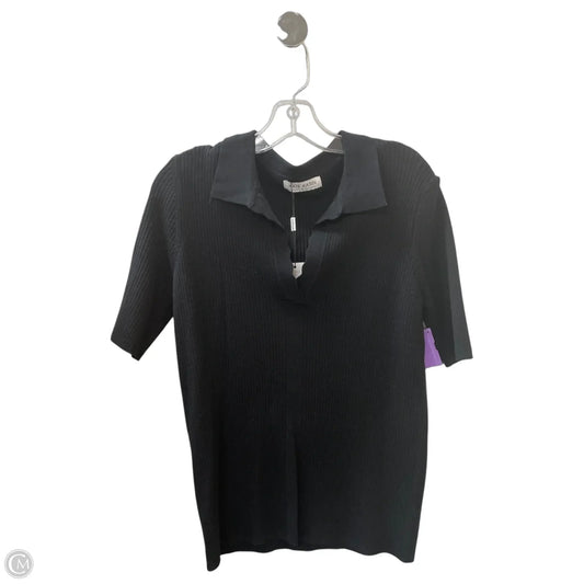 Sweater Short Sleeve By Kate Kasin In Black, Size: Xl
