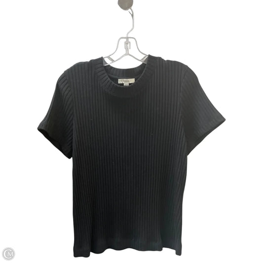 Sweater Short Sleeve By Vince In Black, Size: Xl