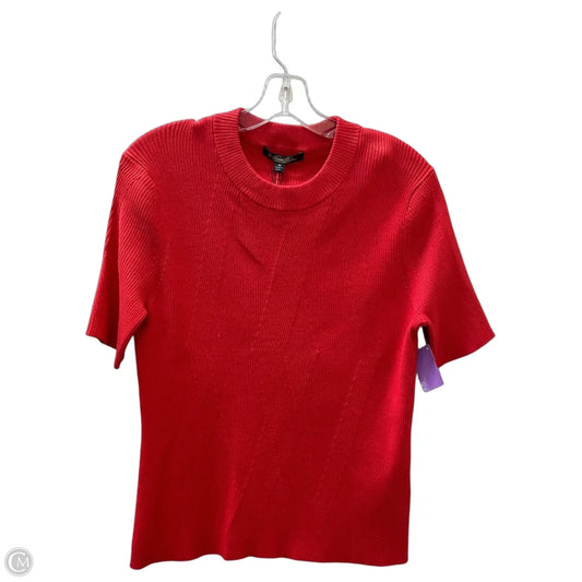 Sweater Short Sleeve By Brooks Brothers In Red, Size: Xl