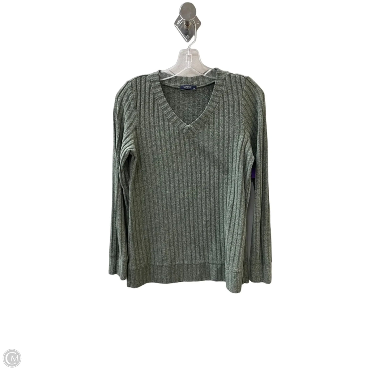 Top Long Sleeve By Sampeel In Green, Size: M