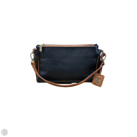 Handbag Leather By Valentina, Size: Medium