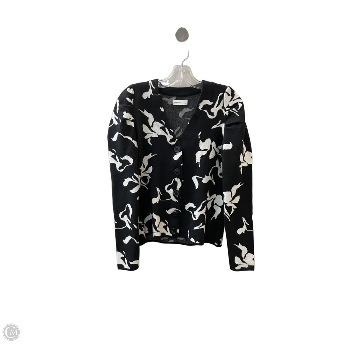 Cardigan By Nine West In Black & White, Size: S