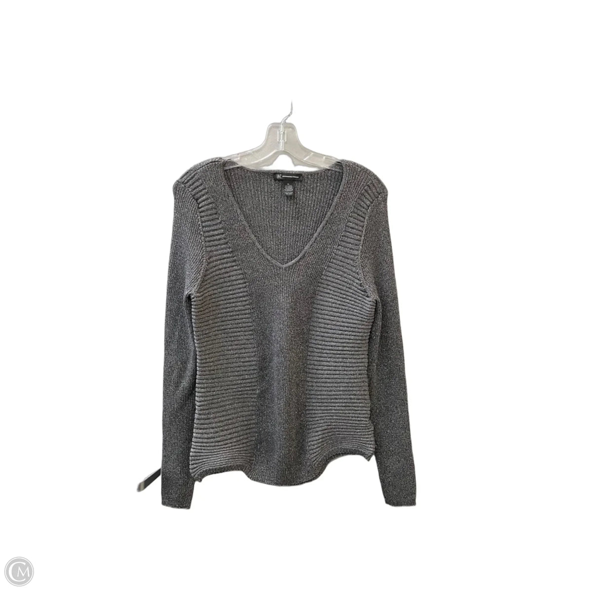 Sweater By Inc In Grey & Silver, Size: Xl