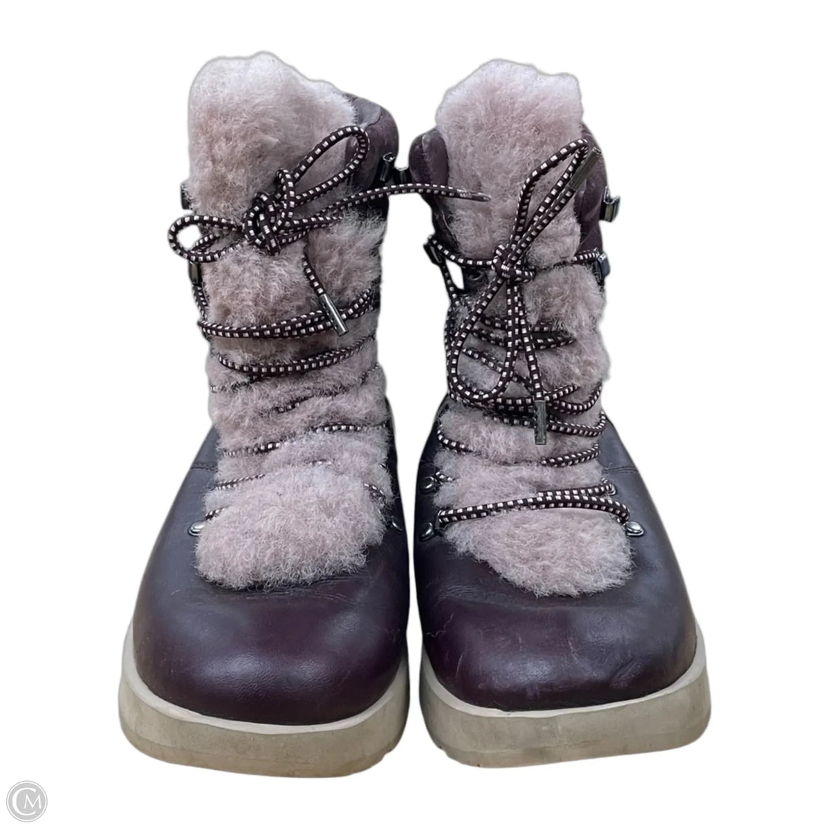 Boots Designer By Ugg In Purple, Size: 9.5
