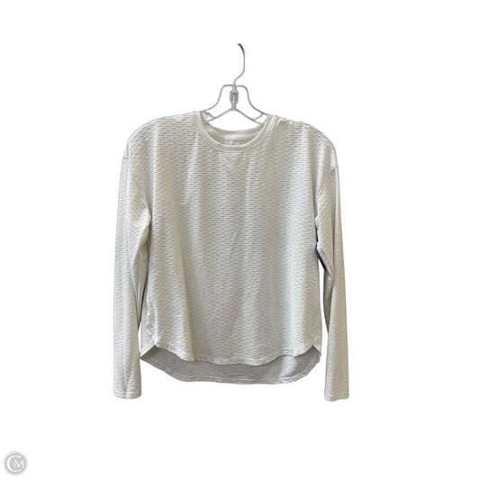 Athletic Top Long Sleeve Collar By Calia In Cream, Size: S