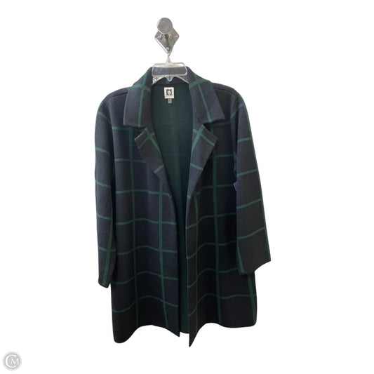 Cardigan By Anne Klein In Blue & Green, Size: L