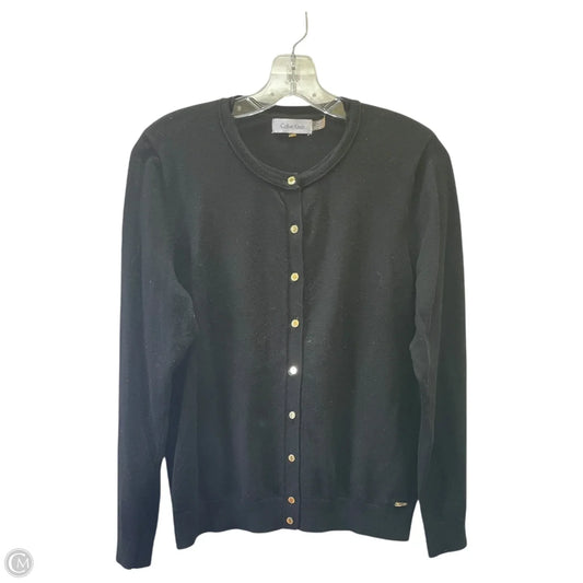 Cardigan By Calvin Klein In Black & Gold, Size: Xl