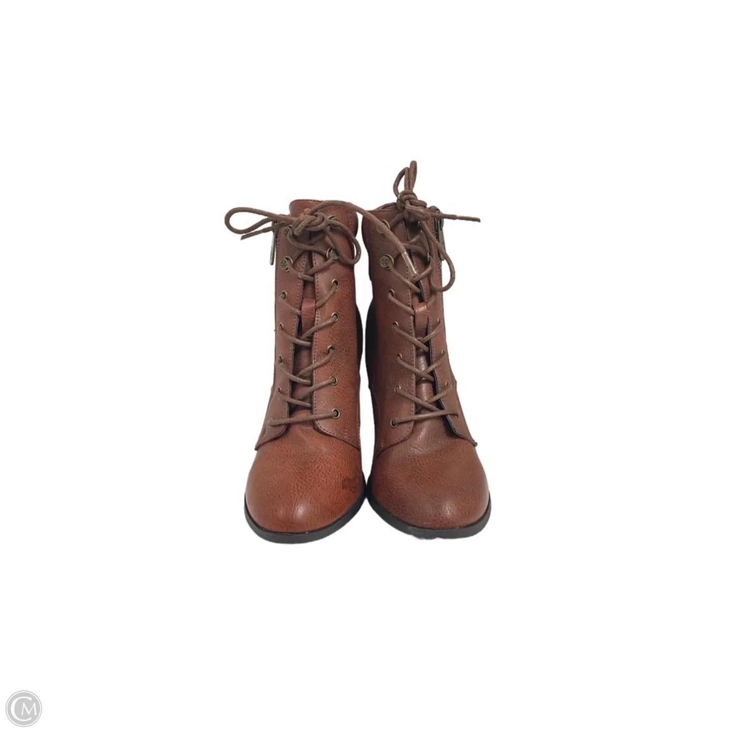 Boots Ankle Heels By Daisy Fuentes In Brown, Size: 10