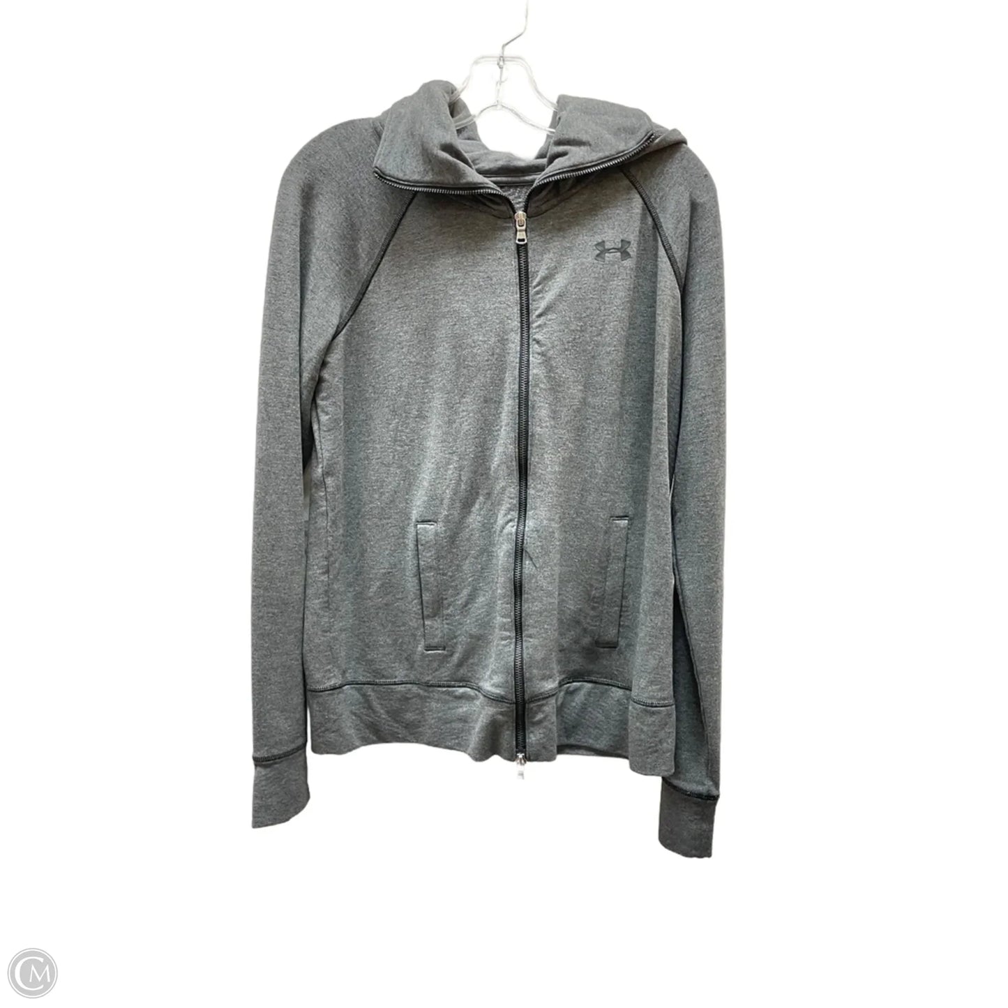Athletic Jacket By Under Armour In Grey, Size: M
