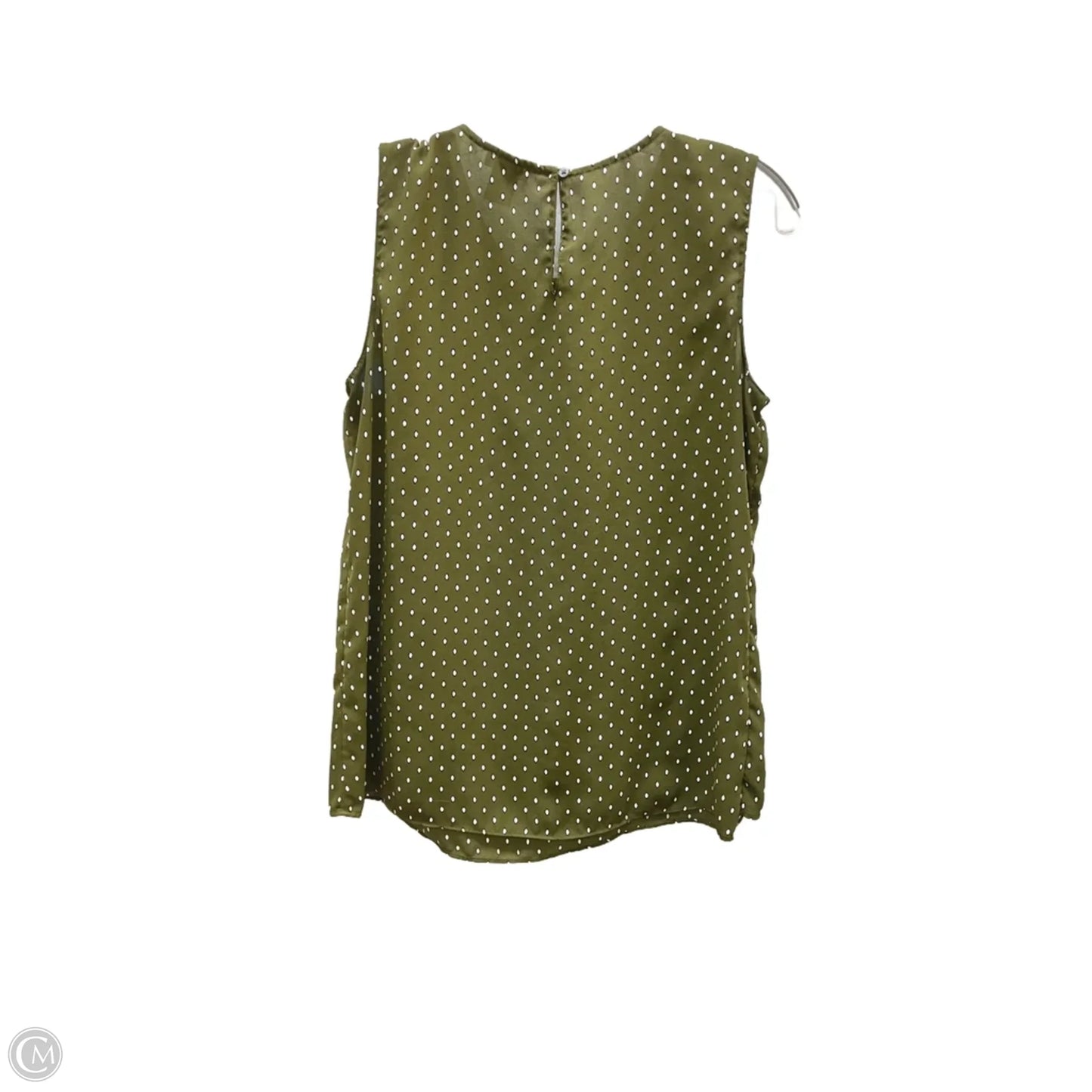 Top Short Sleeve By Ann Taylor In Green & White, Size: M