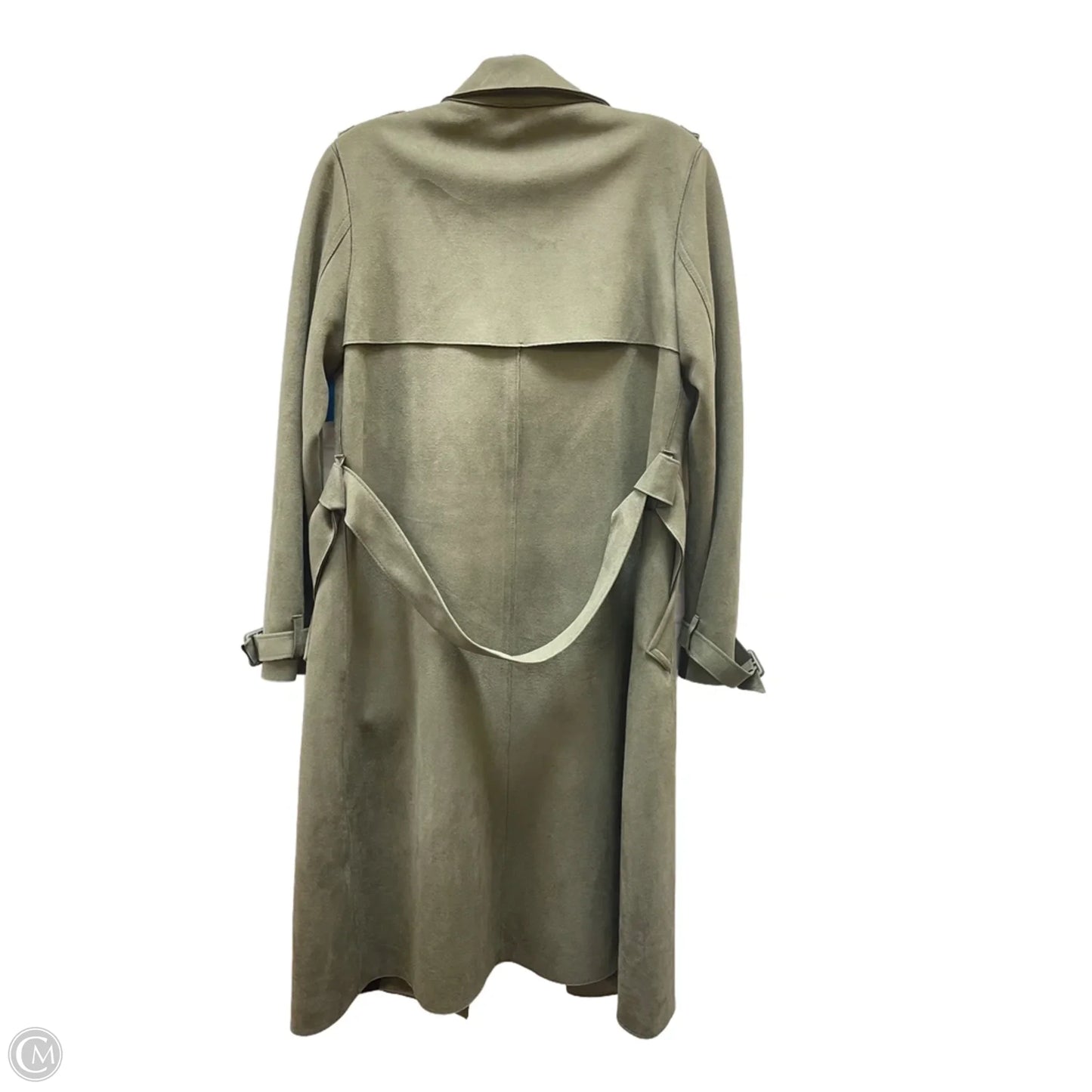 Coat Trench Coat By Zara Basic In Green, Size: S