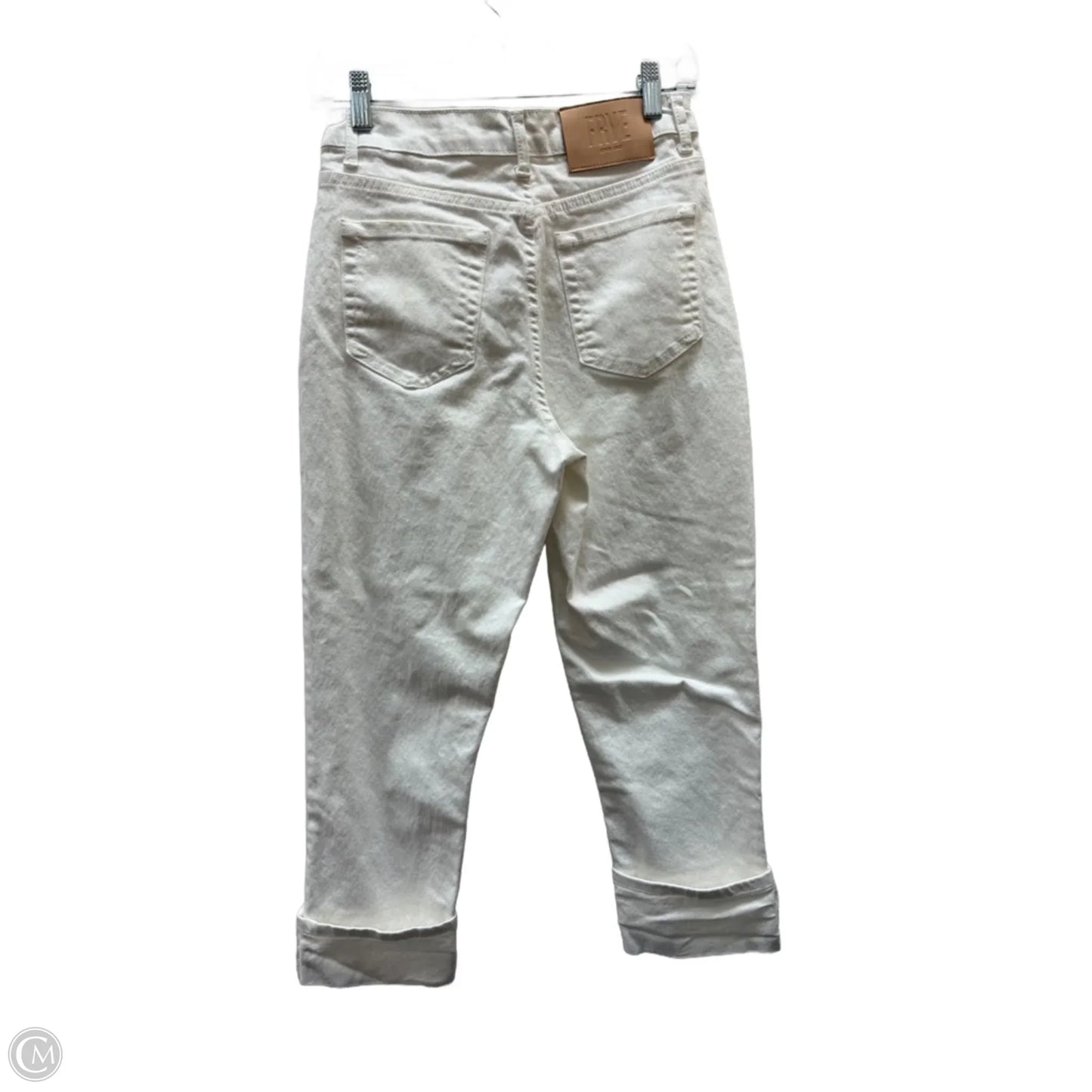 Jeans Designer By Frye In White Denim, Size: 2