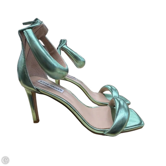 Sandals Heels Stiletto By Steve Madden In Green, Size: 9
