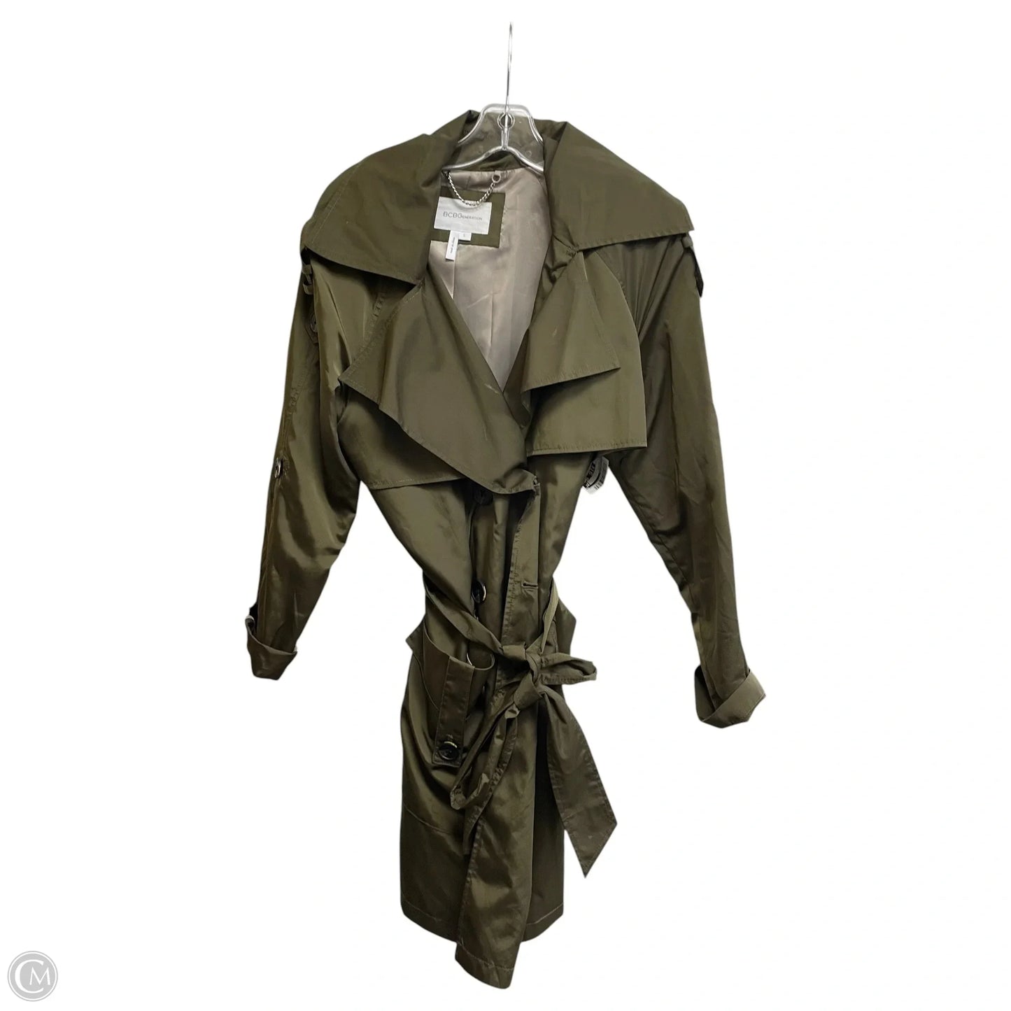 Coat Raincoat By Bcbgeneration In Green, Size: L