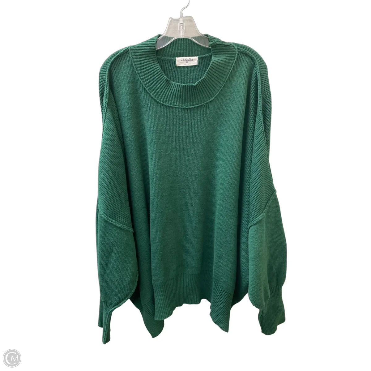 Sweater By Zenana In Green, Size: Xl