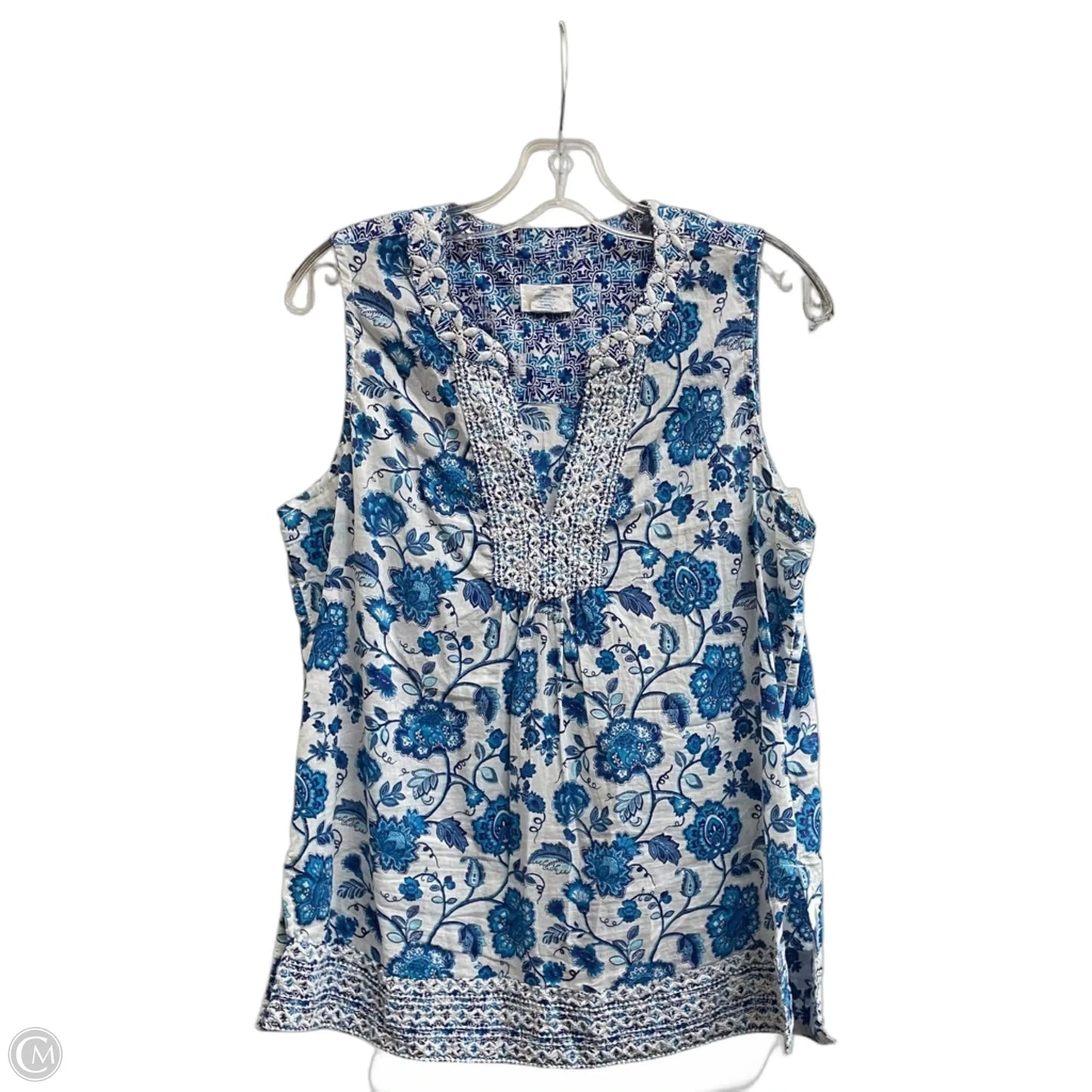 Top Sleeveless By Sigrid Olsen In Blue, Size: M