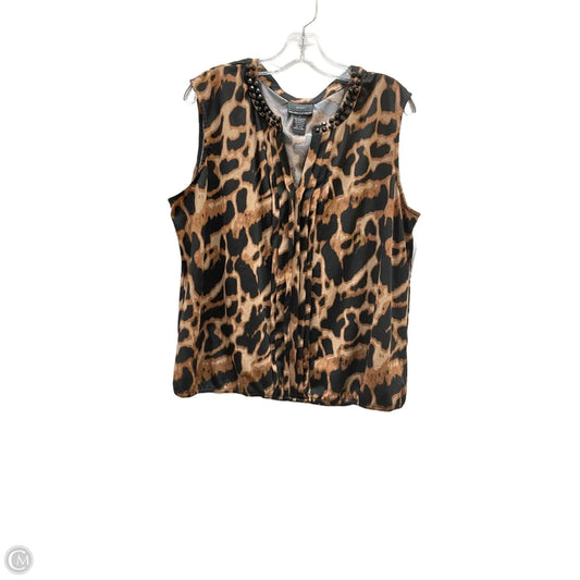 Top Sleeveless By Nycc In Black & Brown, Size: Xl