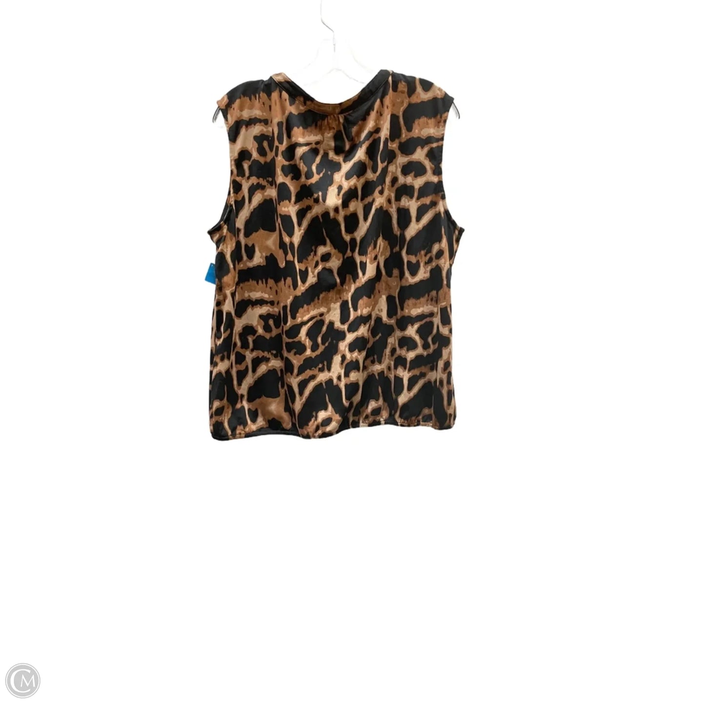 Top Sleeveless By Nycc In Black & Brown, Size: Xl