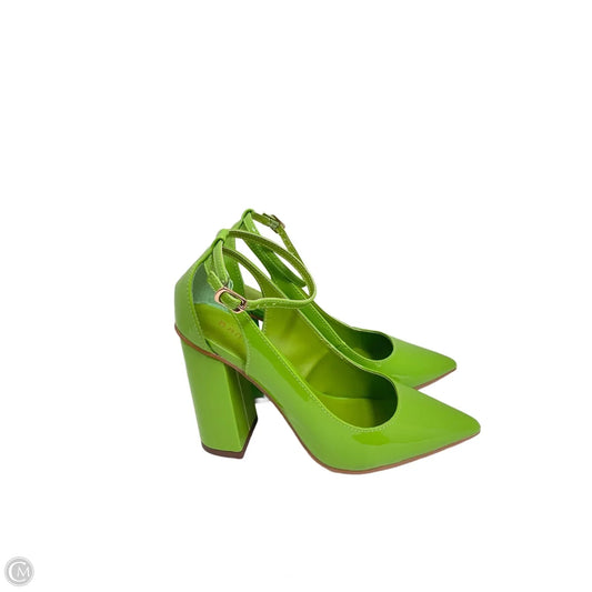 Shoes Heels Block By Bamboo In Green, Size: 7