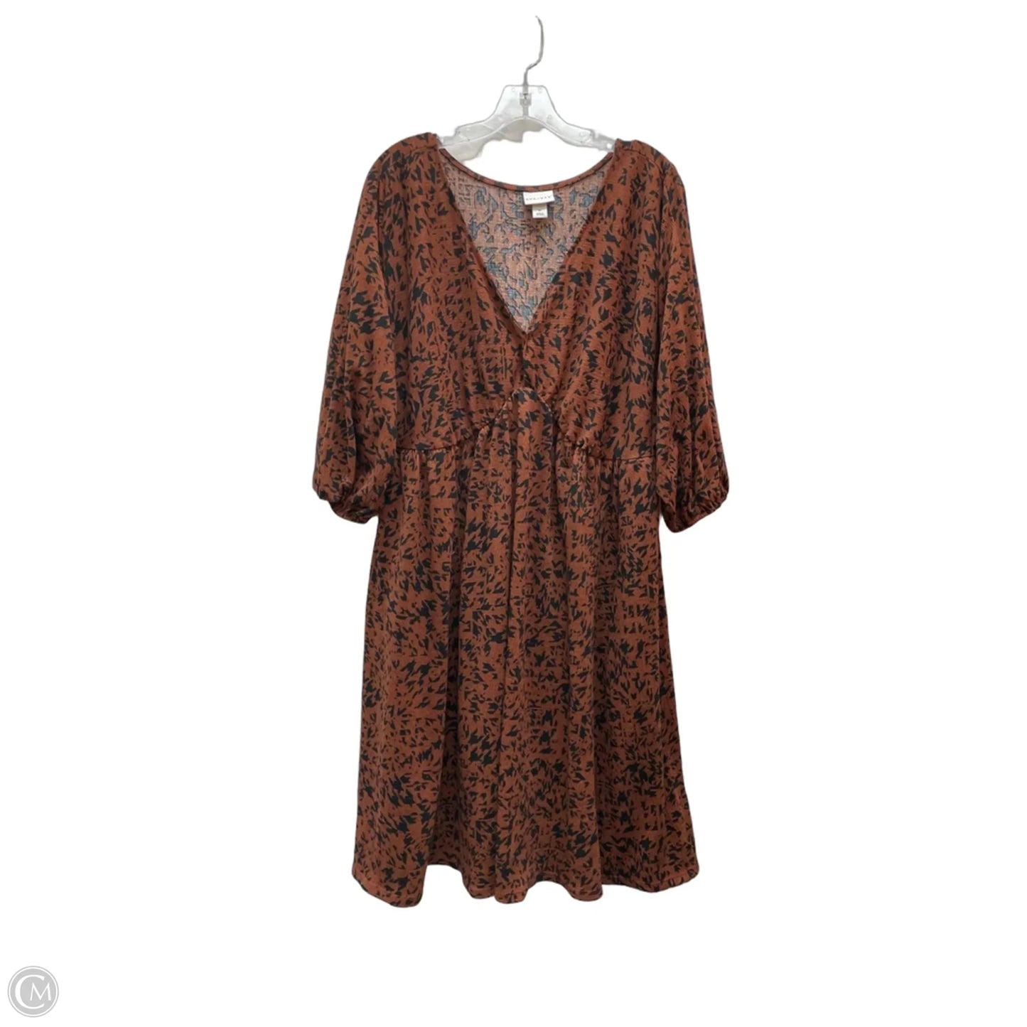 Dress Casual Maxi By Ava & Viv In Black & Brown, Size: 1x