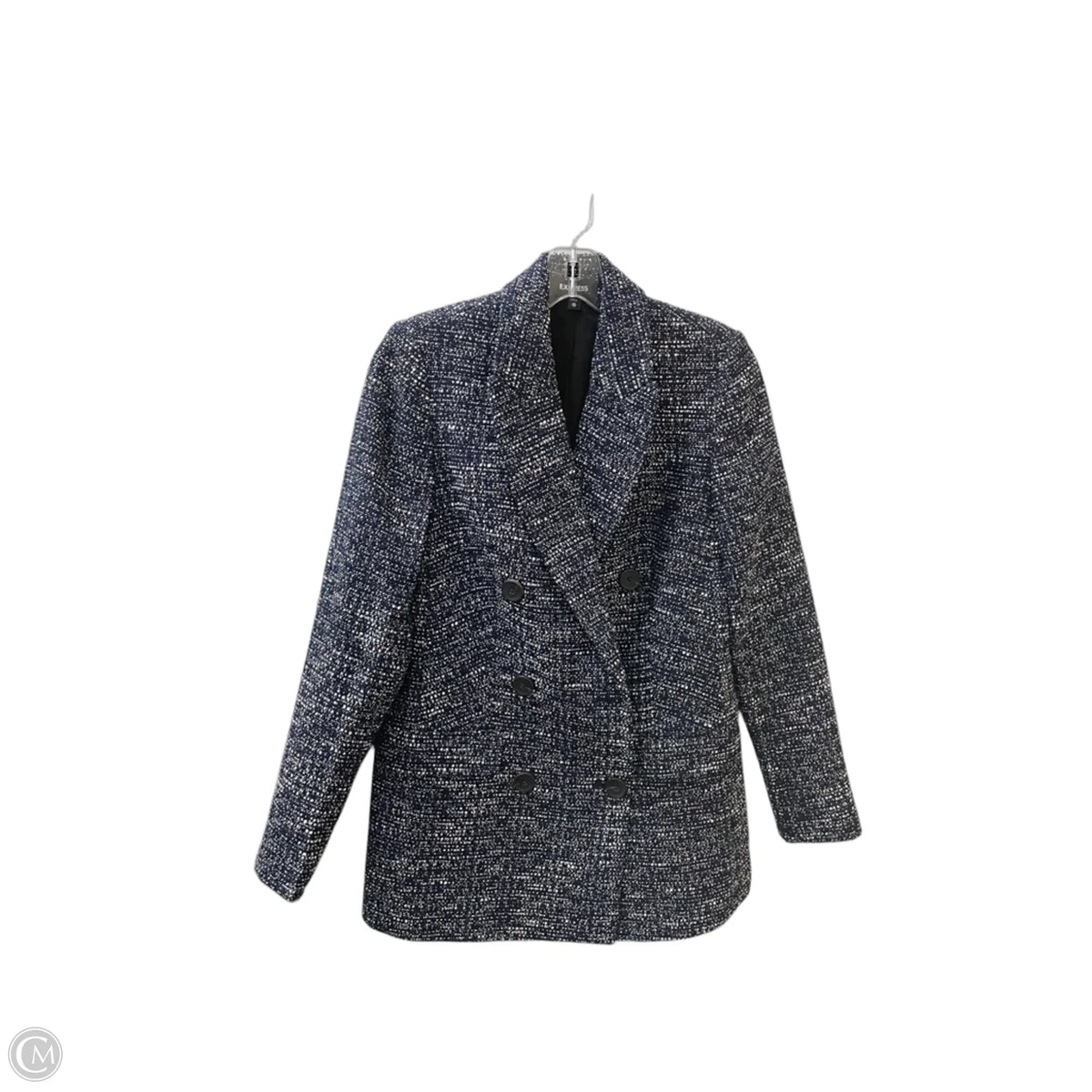Blazer By Express In Blue & White, Size: Xs