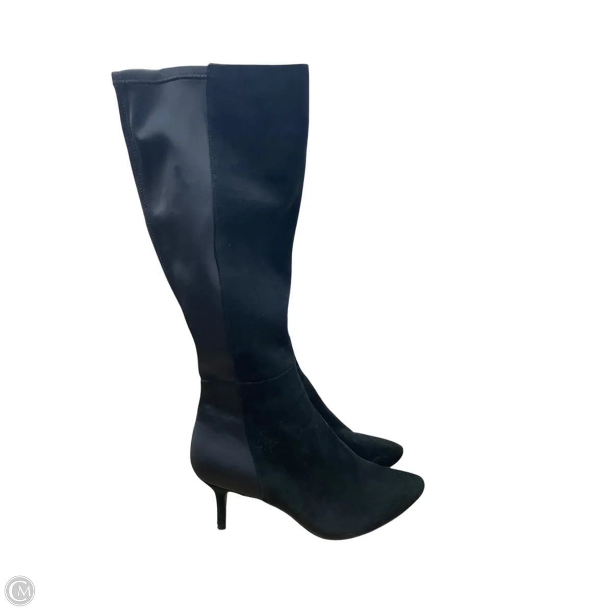 Boots Mid-calf Heels By Cme In Black, Size: 11