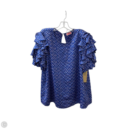 Blouse Designer By Kate Spade In Blue & Brown, Size: 2x