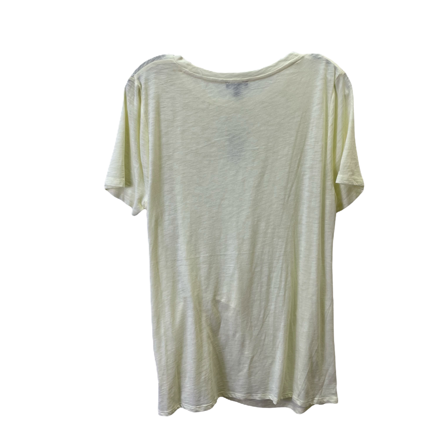 Yellow Top Short Sleeve By Express, Size: L