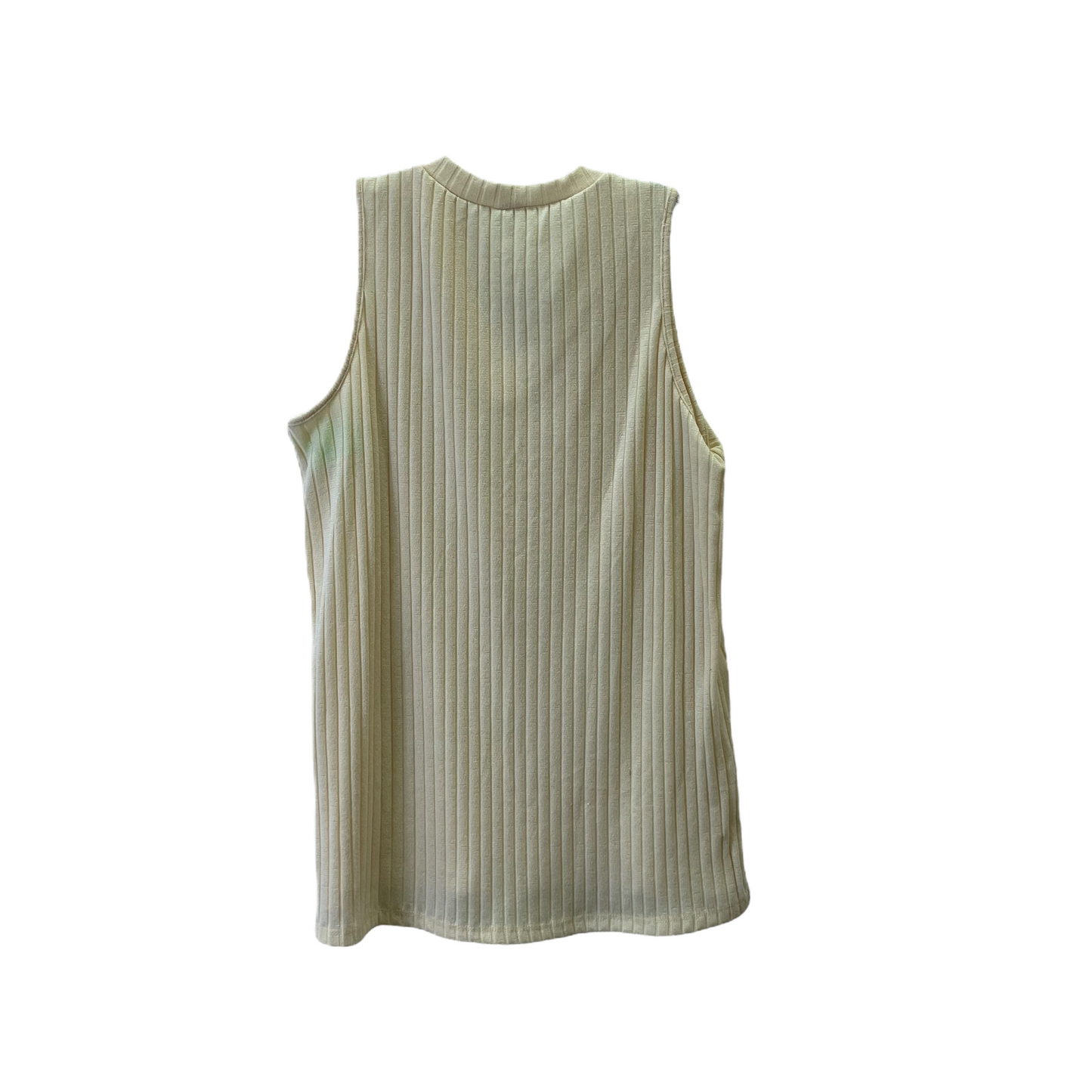 Yellow Top Sleeveless Basic By White Birch, Size: Xl