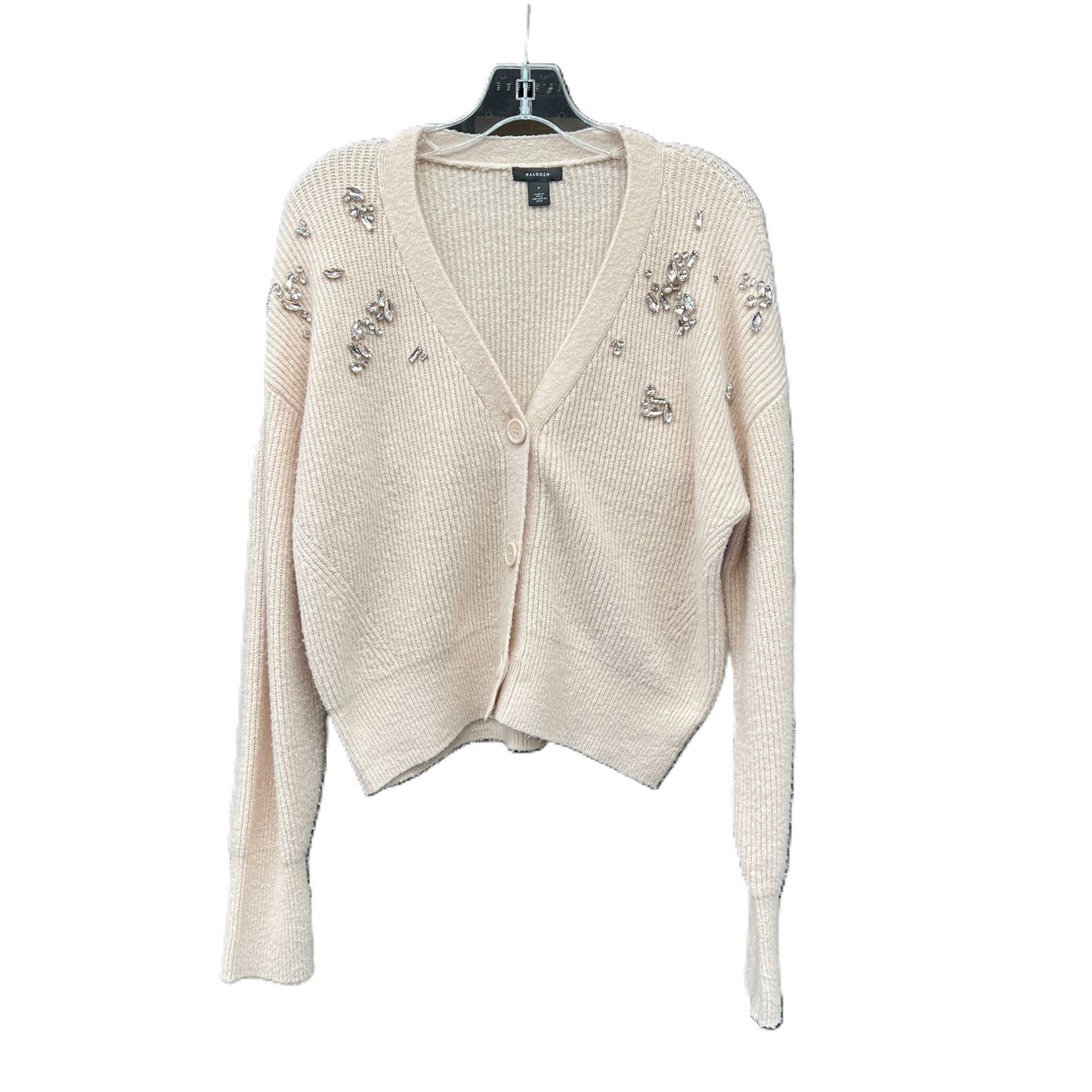 Sweater Cardigan By Halogen In Peach, Size: S