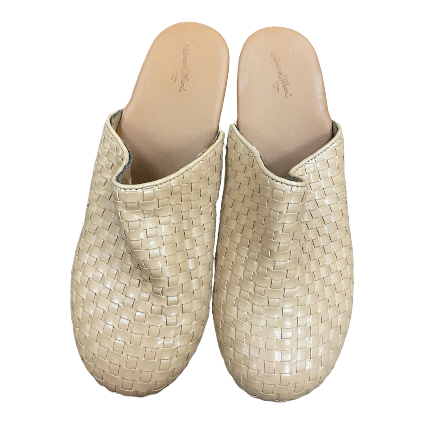 Tan Shoes Heels Block By Universal Thread, Size: 9.5