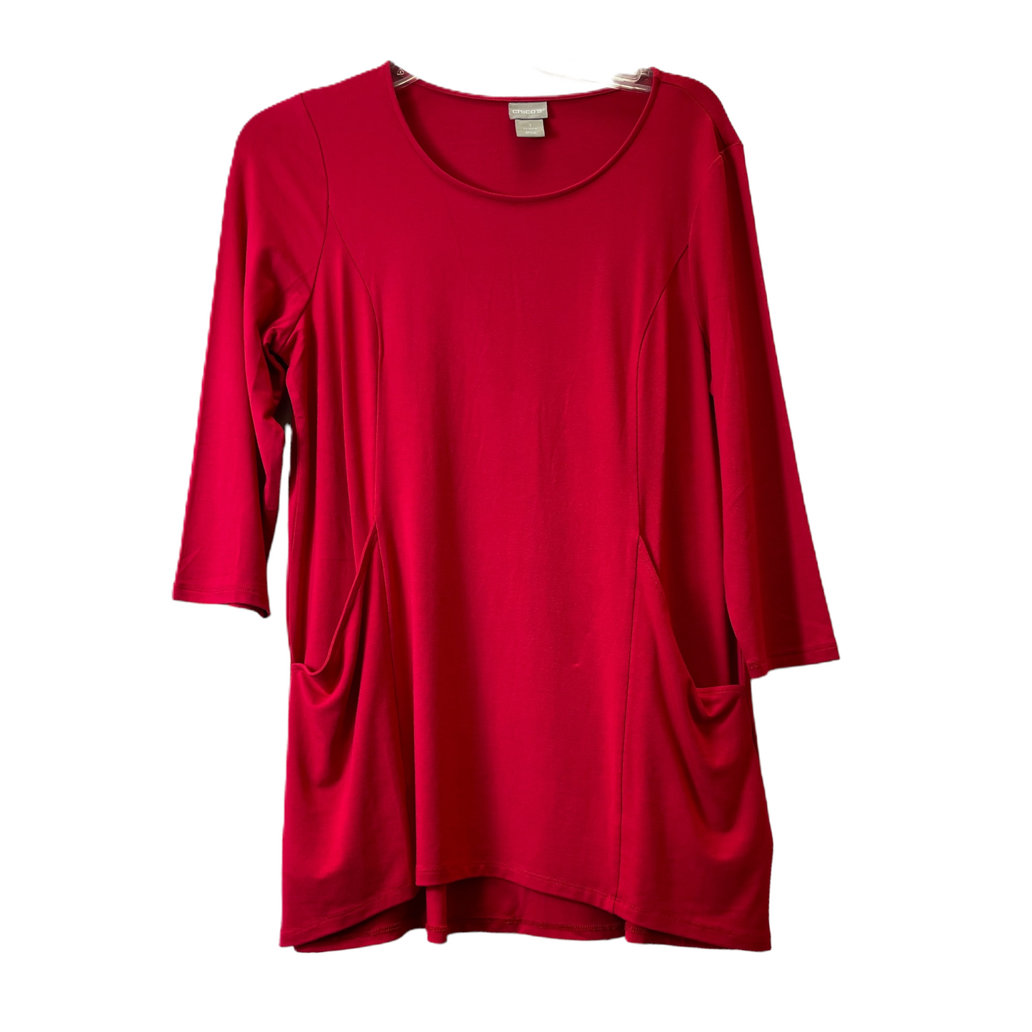 Top Long Sleeve By Chicos In Red, Size: M