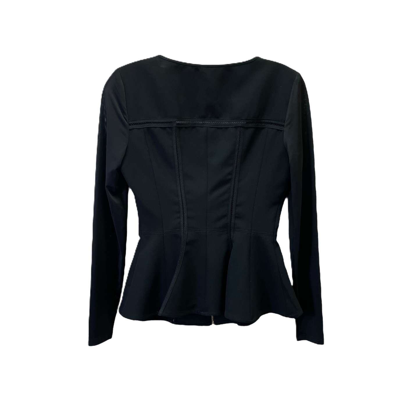 Black Top Long Sleeve By Bebe, Size: Xs