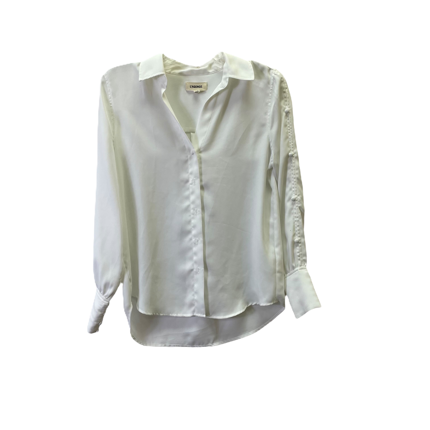 White Top Long Sleeve By L' Agence, Size: Xs