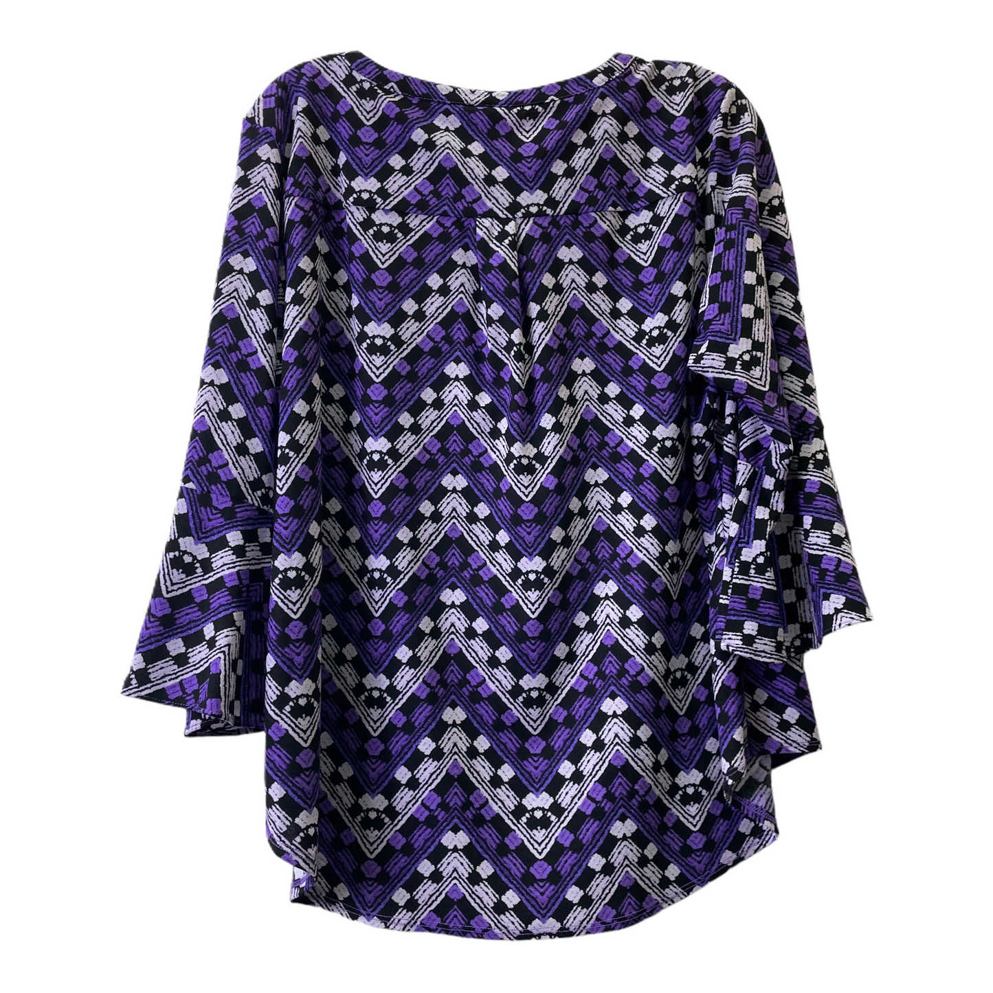 Purple Top Long Sleeve By Dana Buchman, Size: Xl