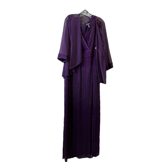 Dress Set 2pc By R And M Richards In Purple, Size: Xl