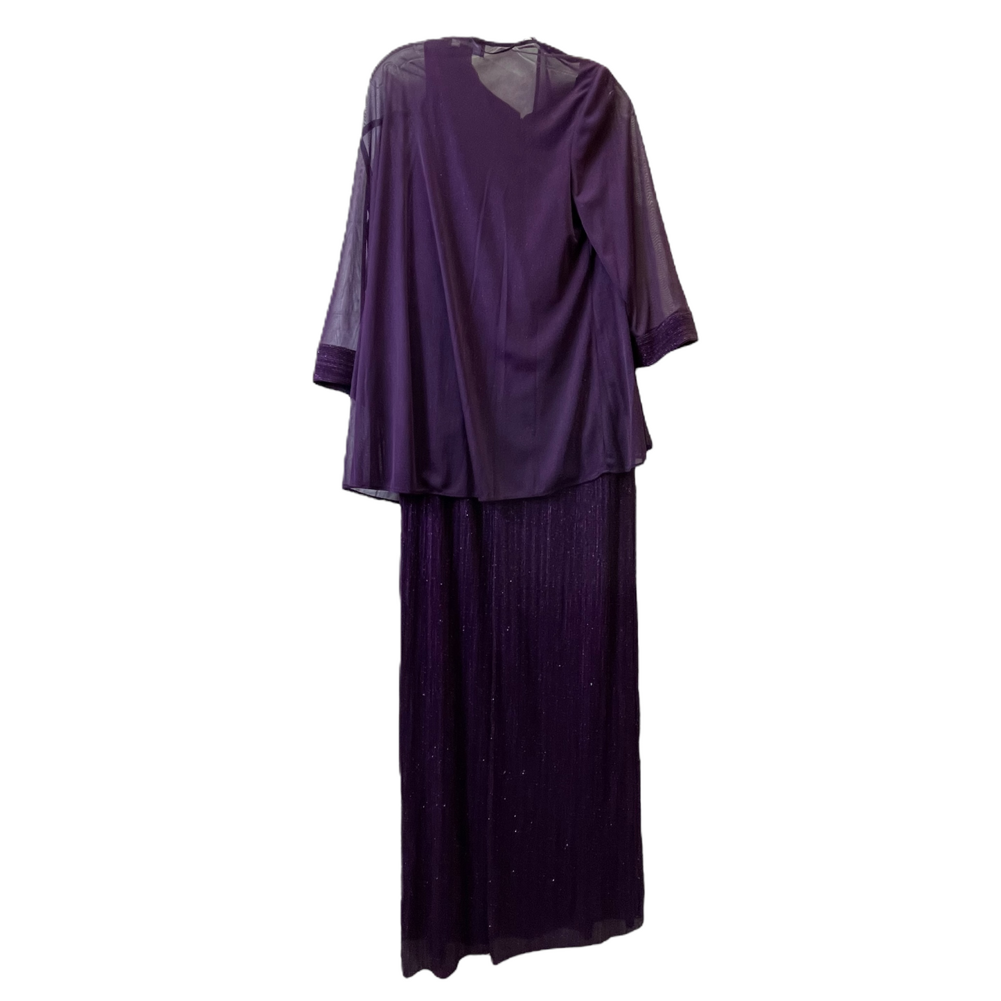 Dress Set 2pc By R And M Richards In Purple, Size: Xl