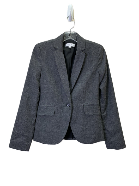 Blazer By Calvin Klein In Grey, Size: Xs