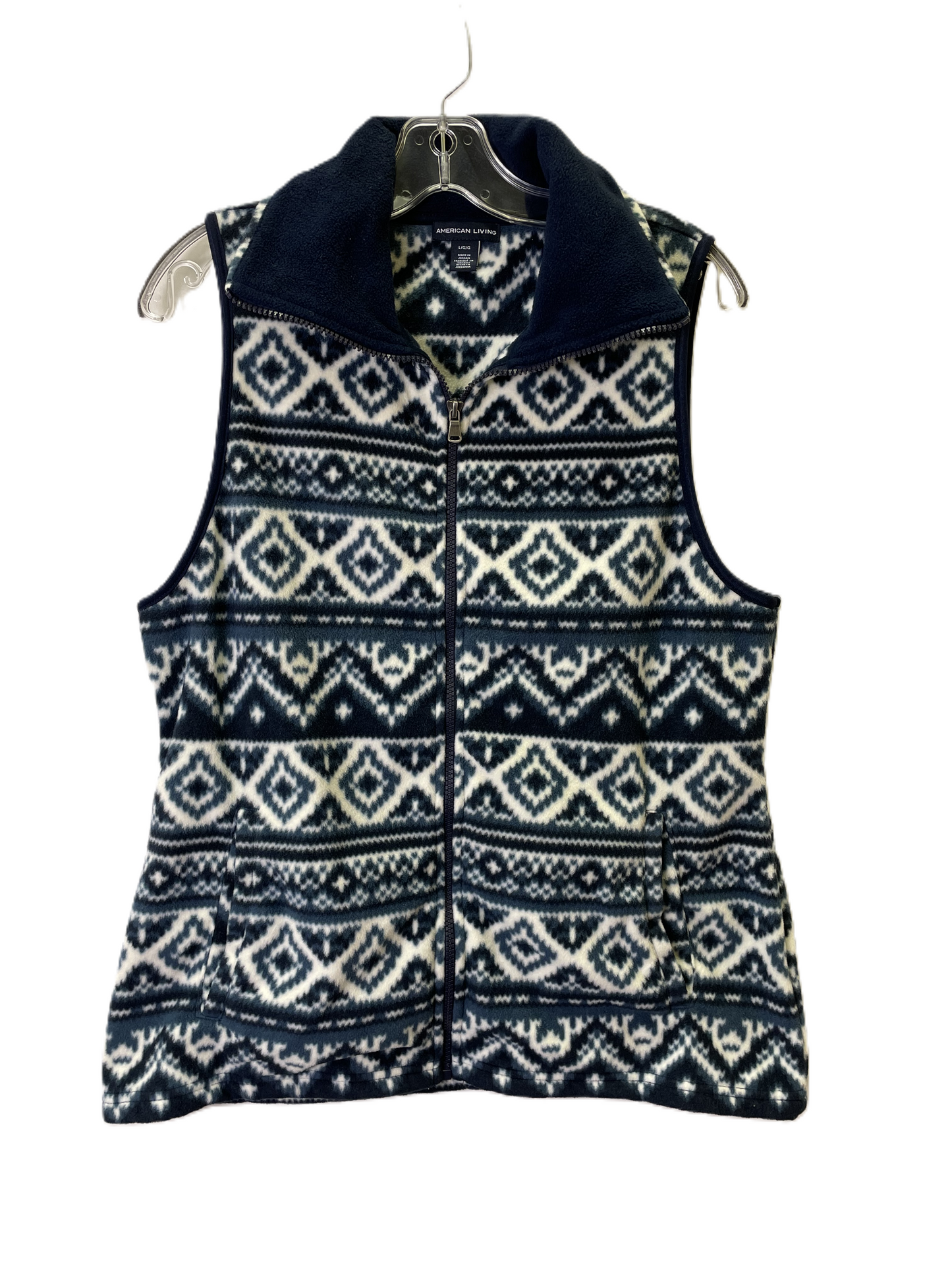 Vest Fleece By American Living In Blue, Size: L