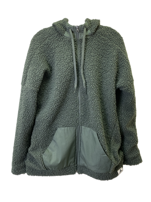 Sweatshirt Hoodie By Adidas In Green, Size: L