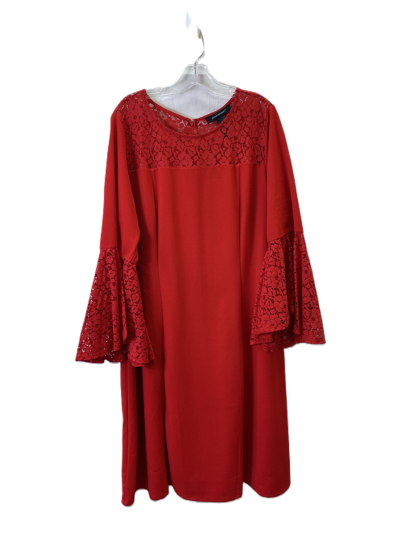 Dress Casual Midi By Ashley Stewart In Red, Size: 1x