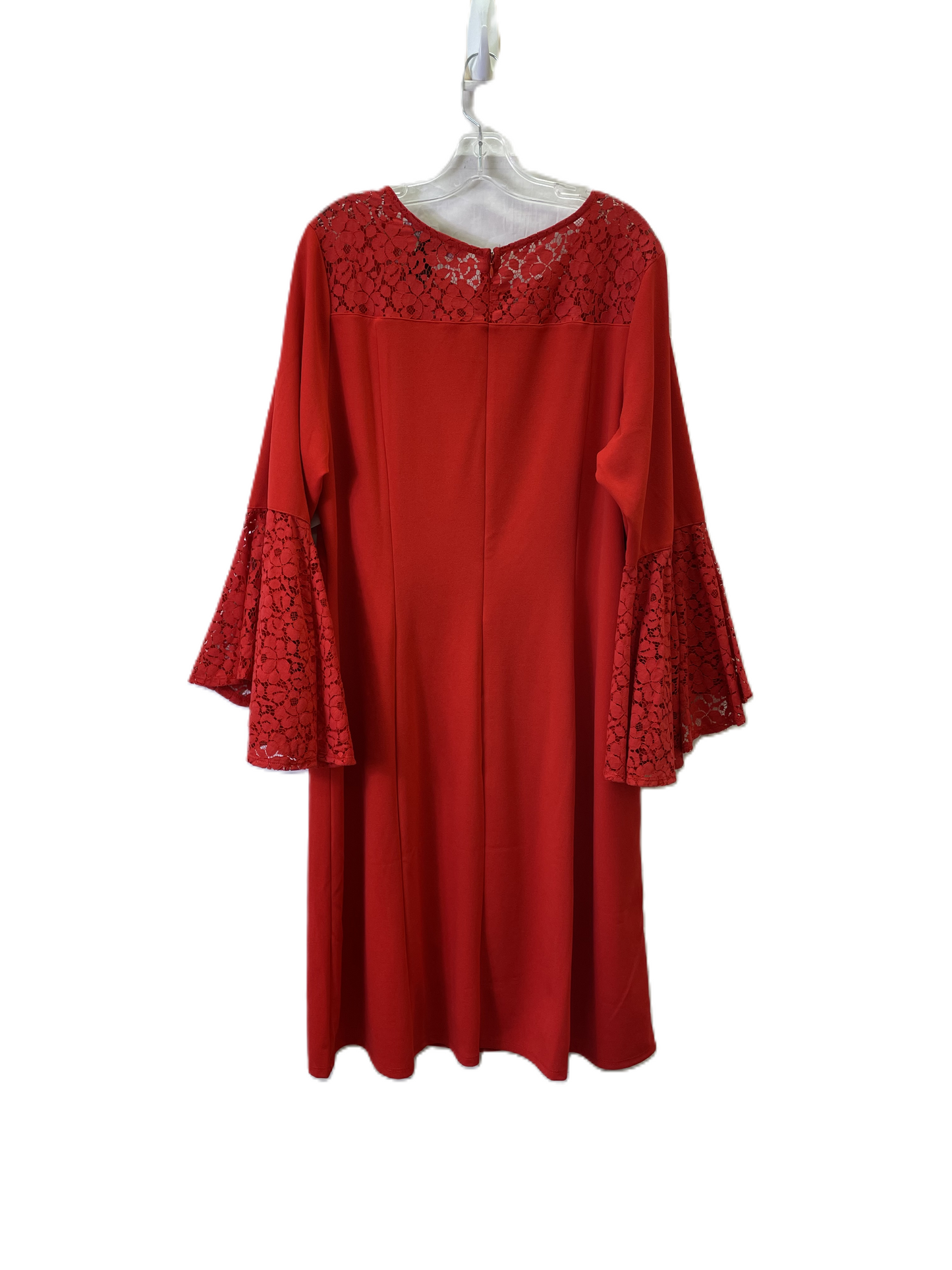 Dress Casual Midi By Ashley Stewart In Red, Size: 1x