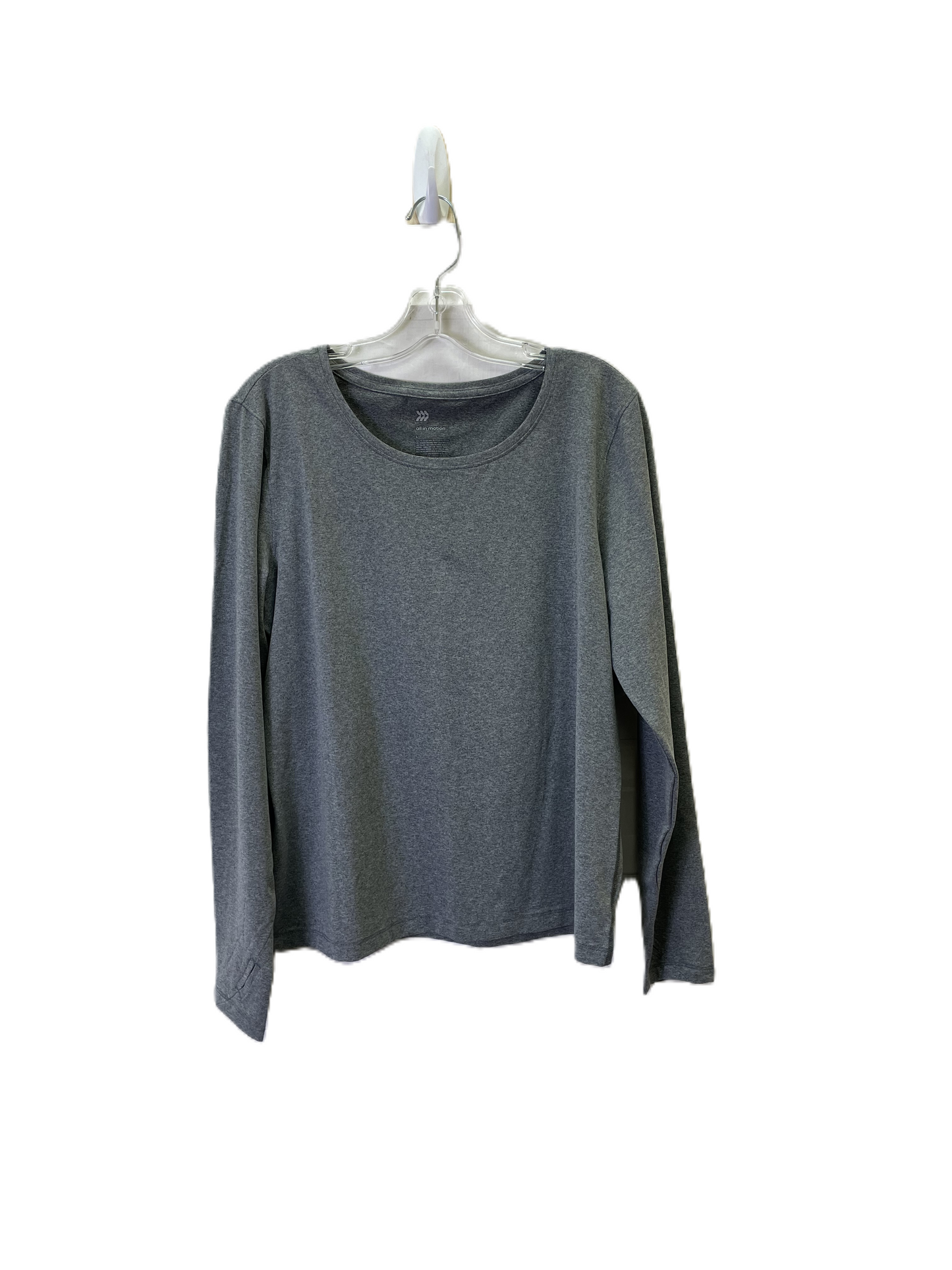 Athletic Top Long Sleeve Crewneck By All In Motion In Grey, Size: L