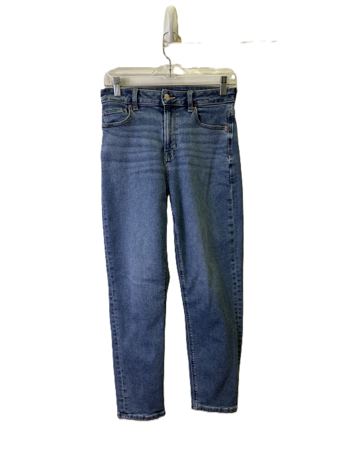 Jeans Straight By American Eagle In Blue, Size: 4