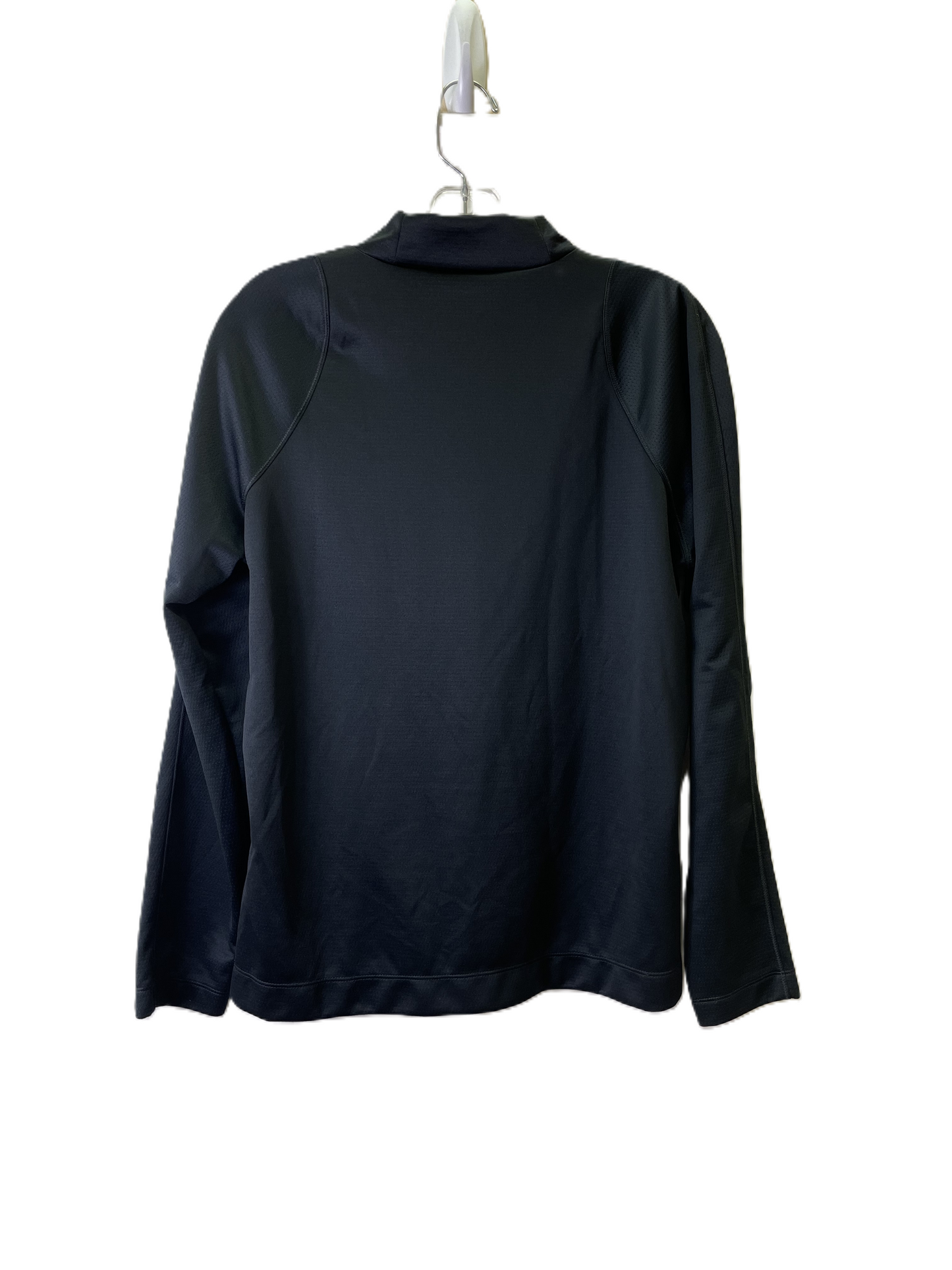 Athletic Top Long Sleeve Collar By Nike Apparel In Black, Size: L