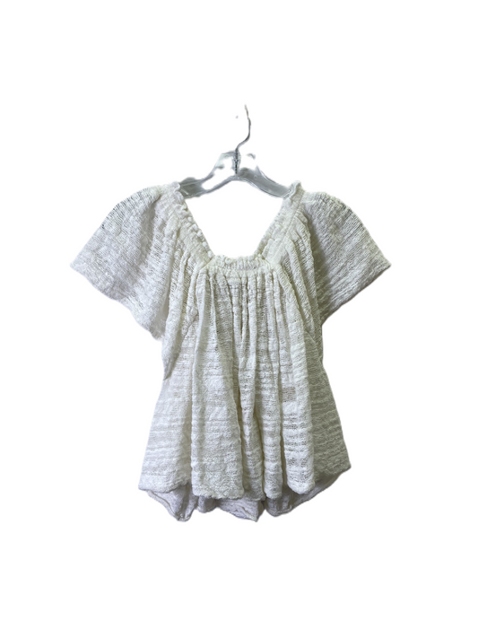 Top Short Sleeve By Free People In Cream, Size: S